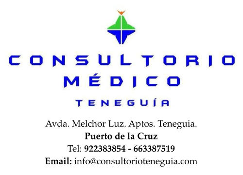 Avda. Melchor Luz. Aptos. Teneguia. Puerto de la Cruz Tel: 922383854 - 663387519 Email: info@consultorioteneguia.com